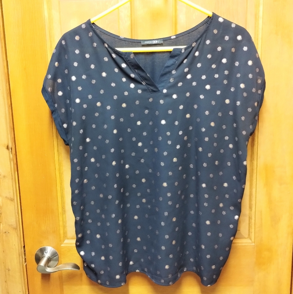 Navy and Gold blouse